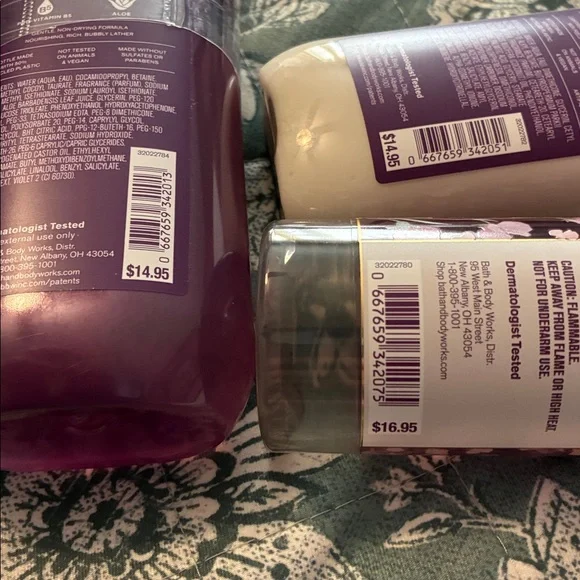 Bath & Body Works Sweet Pea Body Wash and Mist + Lotion Set - Pink and Purple - Picture 4 of 5